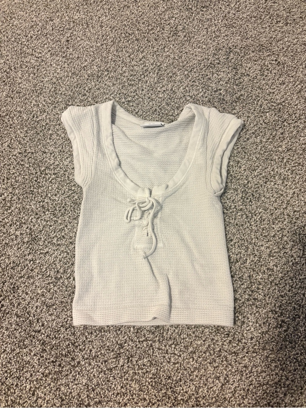 BDG Cream Waffle-Knit Top